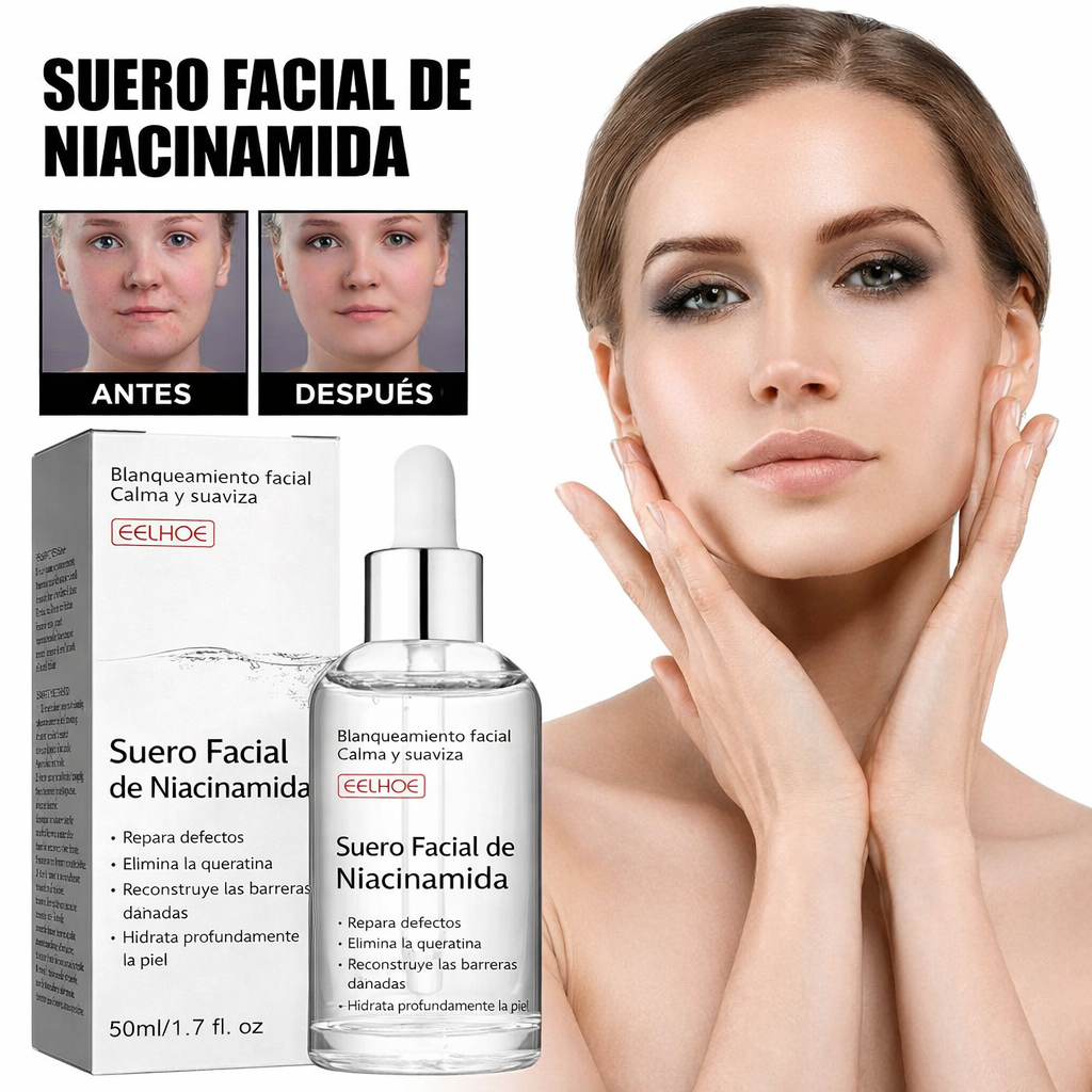 Serum facial con nicotinamida para cuidado de la piel